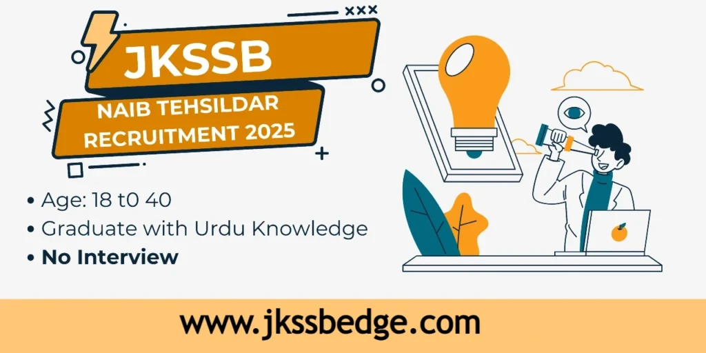 JKSSB Naib Tehsildar Recruitment 2025