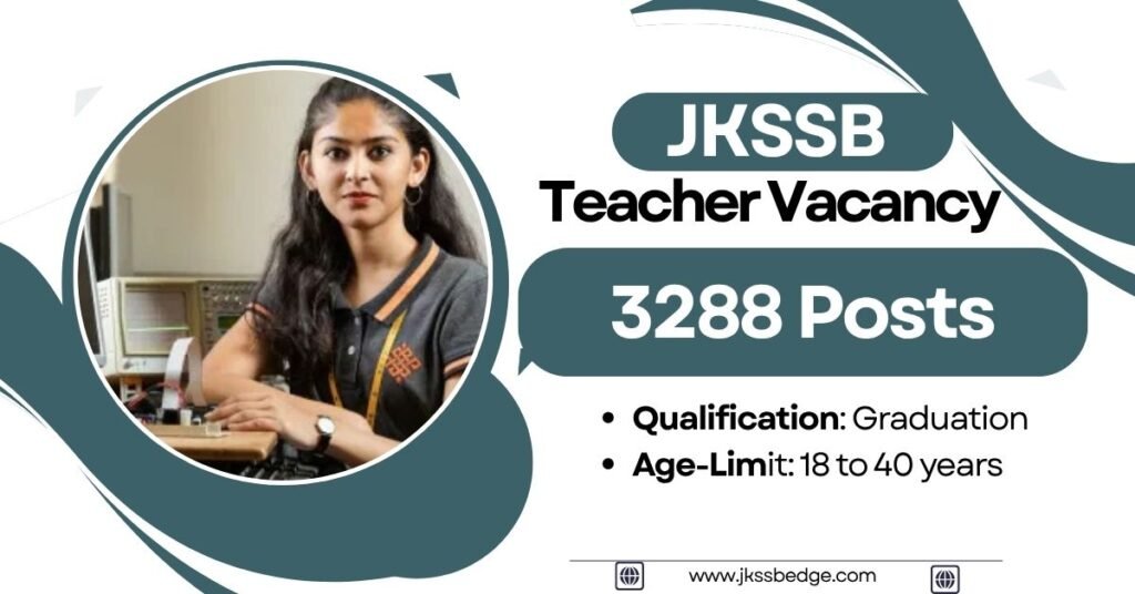 JKSSB Teacher Recruitment 2025