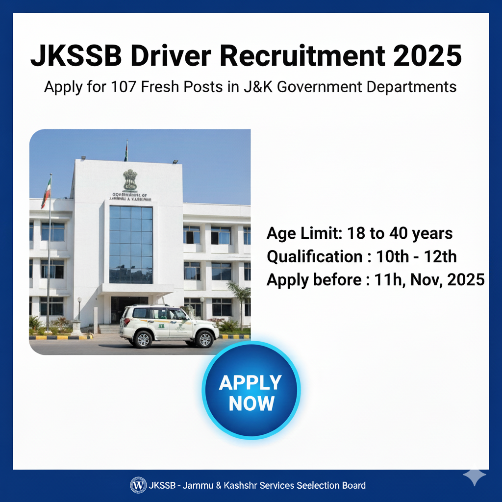 JKSSB Driver Recruitment 2025