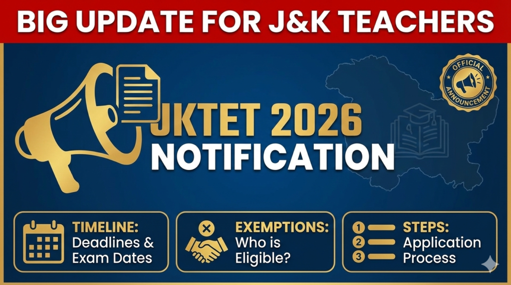 JKTET 2026 notification — Clear TET in 2 years or face compulsory retirement