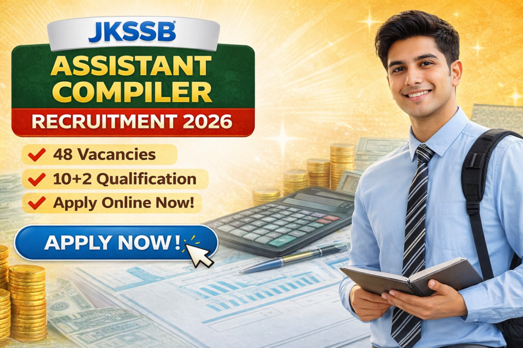 JKSSB Assistant Compiler Recruitment 2026 48 vacancies apply online