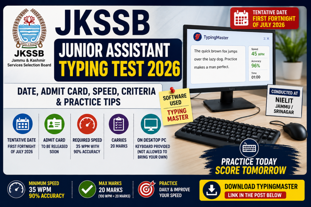 JKSSB Jr. Assistant typing test.