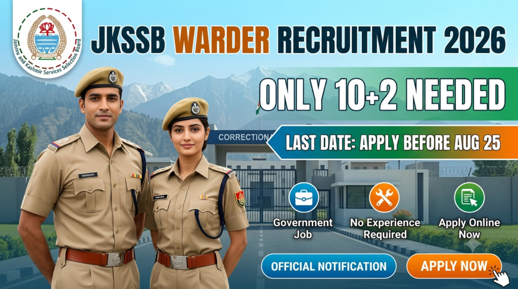 JKSSB warder Recruitment 2026