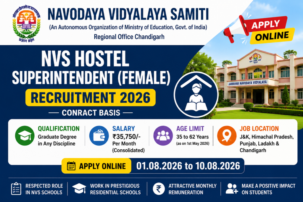 NVS Recruitment 2026